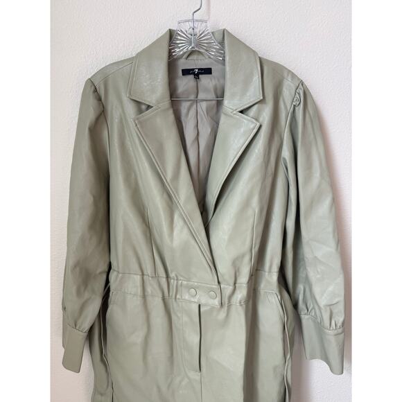 NWOT Revolve 7 For All Mankind Faux Leather Belted Romper Size Large - Picture 8 of 8